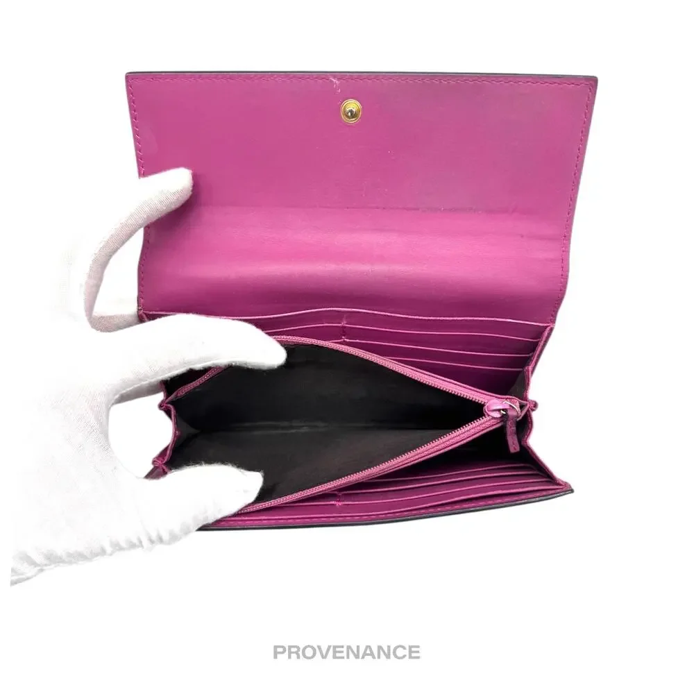 🔴 Gucci Snap Long Wallet - GG Supreme Red Pink - Picture 8 of 11